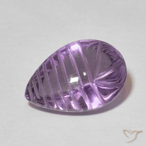 5.48ct Natürlicher Mittelviolett Amethyst, Birnenform, Transparent