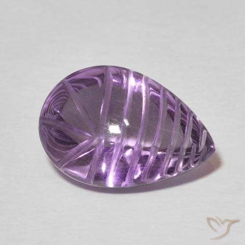 9,17 ctw natürlicher Mittelviolett Amethyst, Birnenform, Transparent