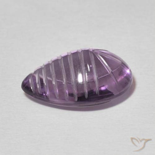 9,17 ctw natürlicher Mittelviolett Amethyst, Birnenform, Transparent