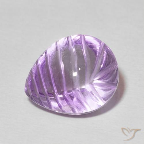 6.82ct Natürlicher Mittelviolett Amethyst, Birnenform, Transparent
