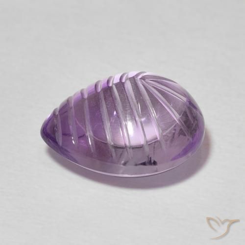 9,17 ctw natürlicher Mittelviolett Amethyst, Birnenform, Transparent