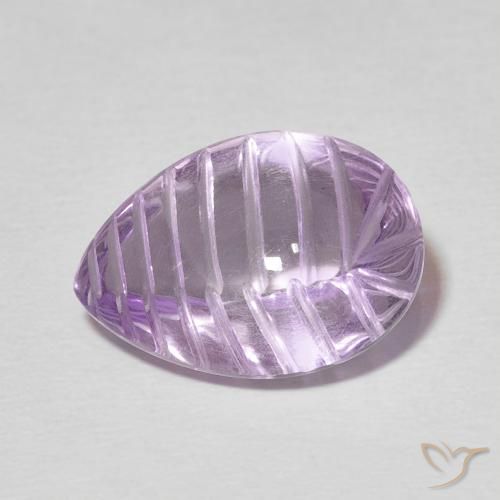 7.26ct Natürlicher Sangria-Veilchen Amethyst, Birnenform, Transparent