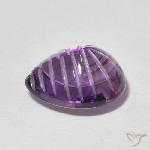 9,17 ctw natürlicher Intensives Violett Amethyst, Birnenform, Transparent