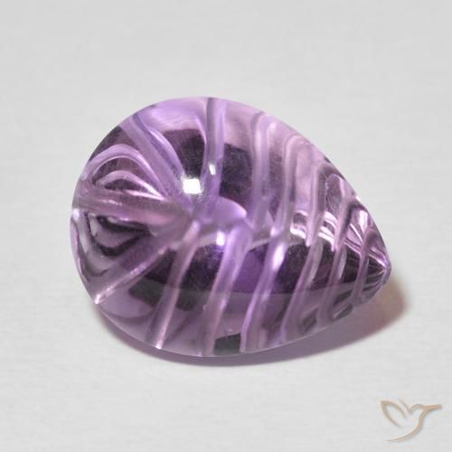9,17 ctw natürlicher Medium Dark-Violet Amethyst, Birnenform, Transparent