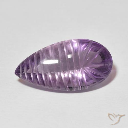 8.83ct Natürlicher Mittelviolett Amethyst, Birnenform, Transparent