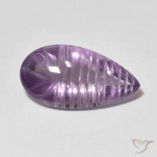 9,17 ctw natürlicher Mittelviolett Amethyst, Birnenform, Transparent