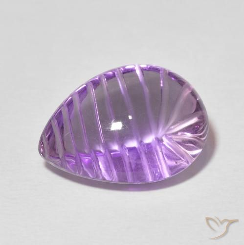 9.04ct Natürlicher tiefrosa-violett Amethyst, Birnenform, Transparent