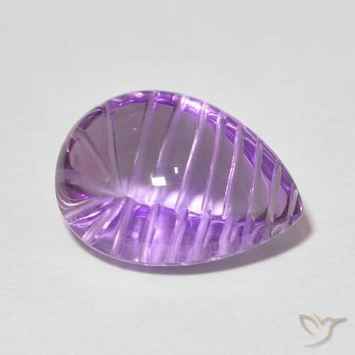 9,17 ctw natürlicher tiefrosa-violett Amethyst, Birnenform, Transparent