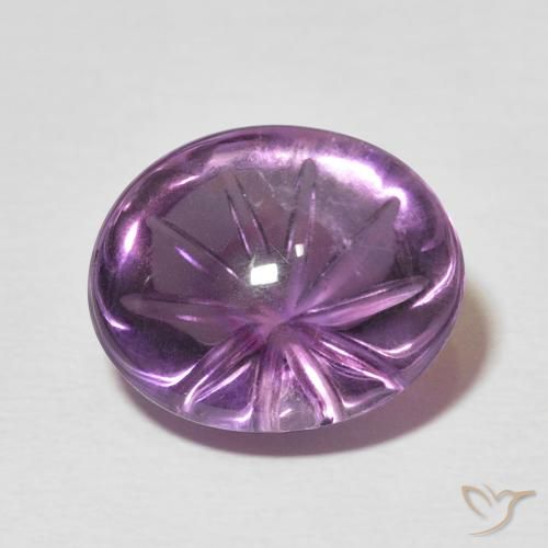 7.79ct Natürlicher Mittelviolett Amethyst, Oval, Transparent