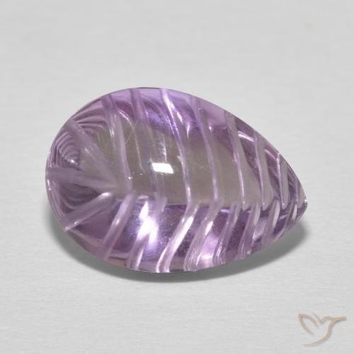 4.66ct Natürlicher Hell-Mittelviolett Amethyst, Birnenform, Transparent