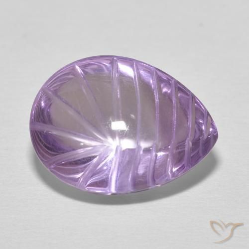 7.25ct Natürlicher Mittelviolett Amethyst, Birnenform, Transparent
