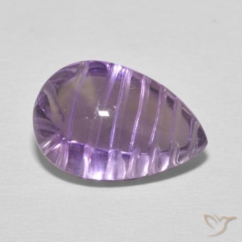 9,17 ctw natürlicher Medium Light Purplish-Violet Amethyst, Birnenform, Transparent