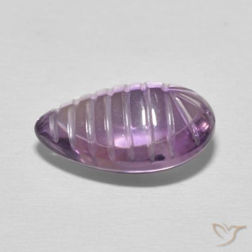 9,17 ctw natürlicher Medium Light Purplish-Violet Amethyst, Birnenform, Transparent