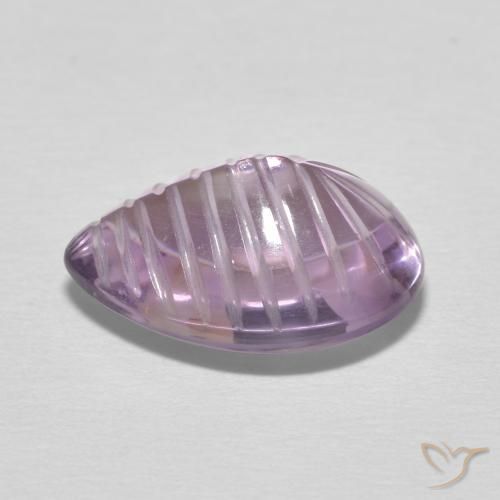 9,17 ctw natürlicher Medium Light Purplish-Violet Amethyst, Birnenform, Transparent