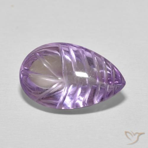 9,17 ctw natürlicher Medium Light Purplish-Violet Amethyst, Birnenform, Transparent