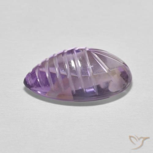 9,17 ctw natürlicher Medium Light Purplish-Violet Amethyst, Birnenform, Transparent
