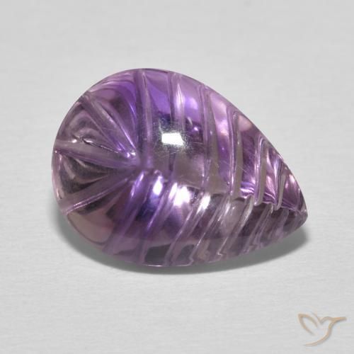 9,17 ctw natürlicher Mittel Violett-Rosa Amethyst, Birnenform, Transparent