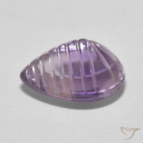 9,17 ctw natürlicher Mittel Violett-Rosa Amethyst, Birnenform, Transparent