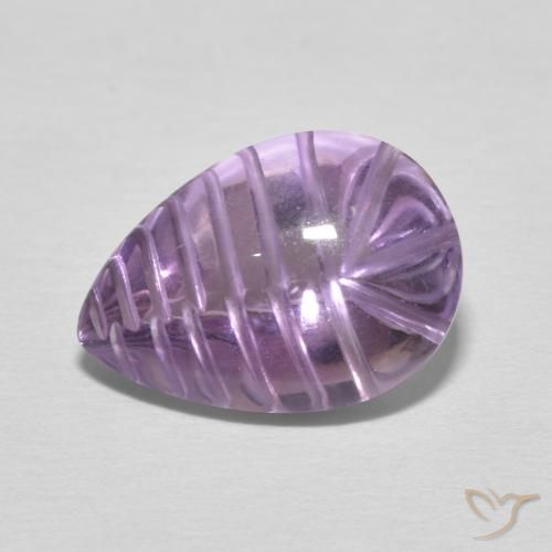 5.55ct Natürlicher Hell-Mittelviolett Amethyst, Birnenform, Transparent