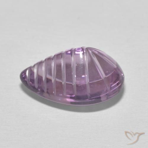 9,17 ctw natürlicher Hell-Mittelviolett Amethyst, Birnenform, Transparent