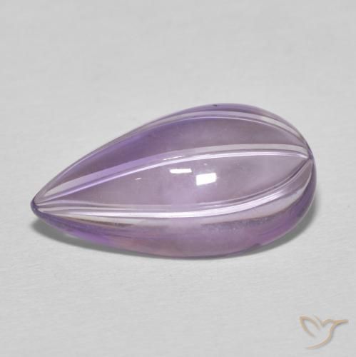 6.14ct Natürlicher Iris Violett Amethyst, Birnenform, Transparent