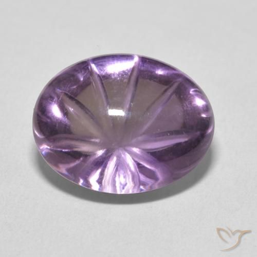 10.21ct Natürlicher Medium Light Purplish-Violet Amethyst, Oval, Transparent