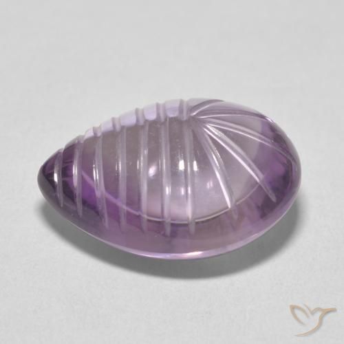 10.80ct Natürlicher Mittelviolett Amethyst, Birnenform, Transparent