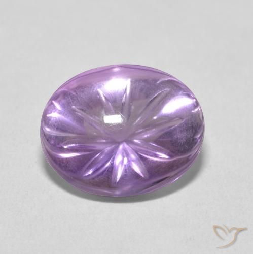 5.02ct Natürlicher Rosaig-violett Amethyst, Oval, Transparent