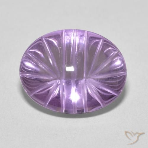 8.66ct Natürlicher Medium Light Purplish-Violet Amethyst, Oval, Transparent
