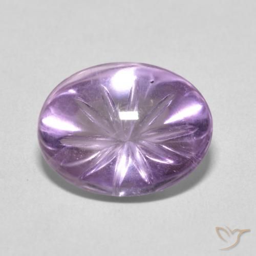 5.74ct Natürlicher Medium Light Purplish-Violet Amethyst, Oval, Transparent