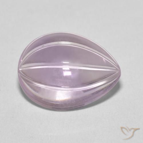 9,17 ctw natürlicher Light Grayish Pink-Violet Amethyst, Birnenform, Transparent