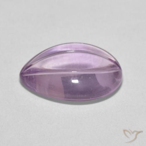 9,17 ctw natürlicher Light Grayish Pink-Violet Amethyst, Birnenform, Transparent
