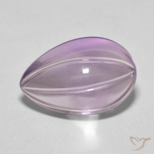 7.38ct Natürlicher blassviolett Amethyst, Birnenform, Transparent
