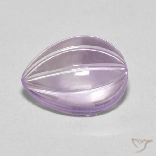 4.16ct Natürlicher Hellrosa-Violett Amethyst, Birnenform, Transparent, Photo A