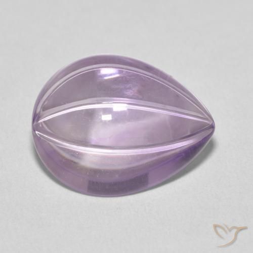9,17 ctw natürlicher Light Grayish Pink-Violet Amethyst, Birnenform, Transparent