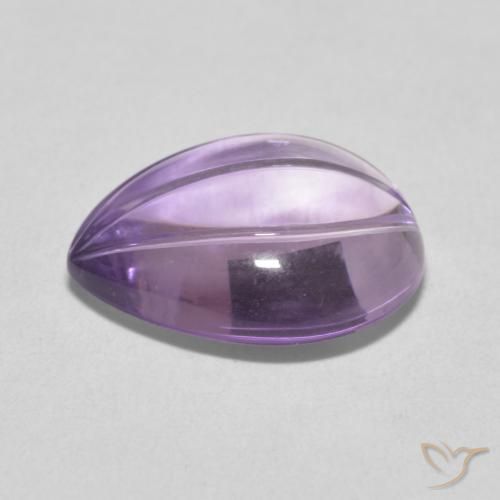 9,17 ctw natürlicher Light Grayish Pink-Violet Amethyst, Birnenform, Transparent