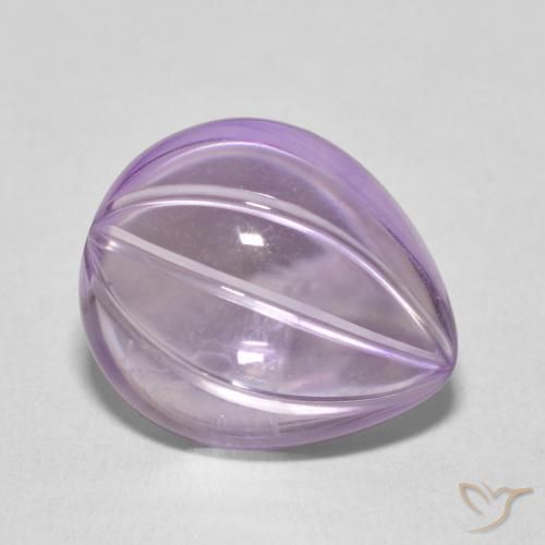 9,17 ctw natürlicher Light Grayish Pink-Violet Amethyst, Birnenform, Transparent