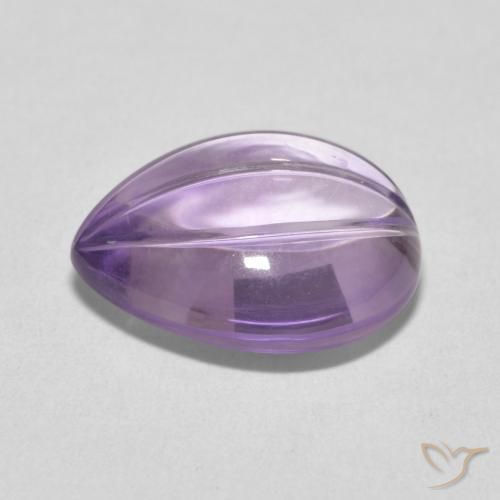 9,17 ctw natürlicher Light Grayish Pink-Violet Amethyst, Birnenform, Transparent