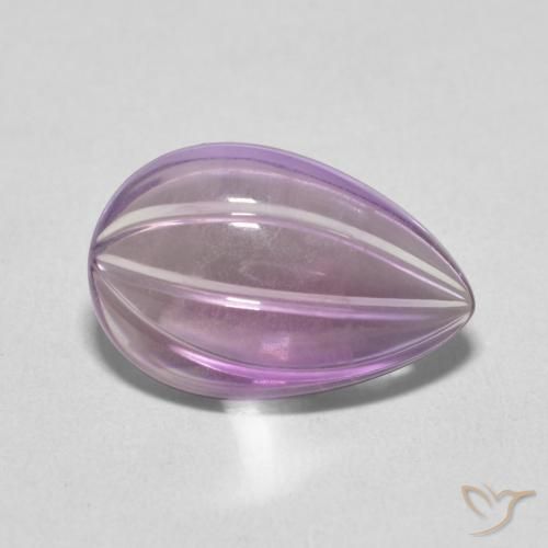 9,17 ctw natürlicher Light Grayish Pink-Violet Amethyst, Birnenform, Transparent