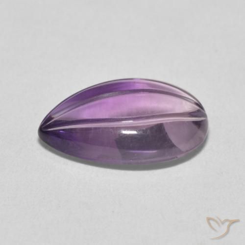 9,17 ctw natürlicher Light Grayish Pink-Violet Amethyst, Birnenform, Transparent