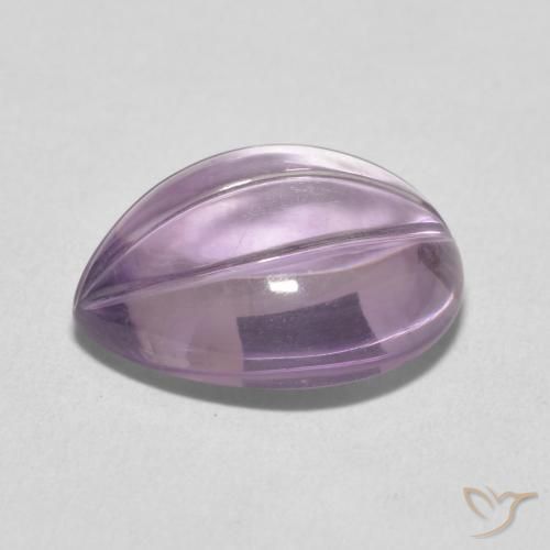 9,17 ctw natürlicher Light Grayish Pink-Violet Amethyst, Birnenform, Transparent