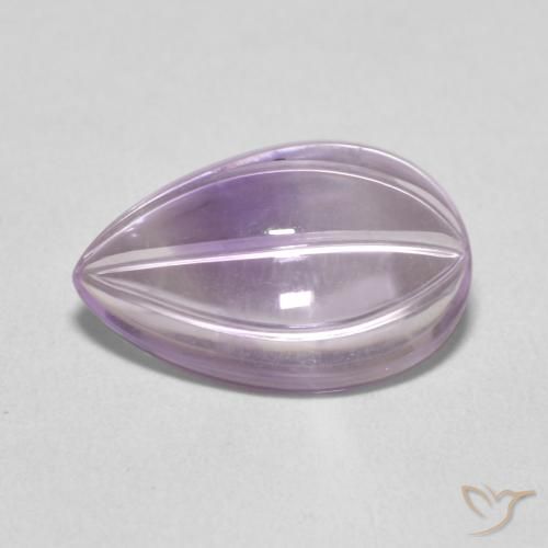 4.87ct Natürlicher Hellrosa-Violett Amethyst, Birnenform, Transparent