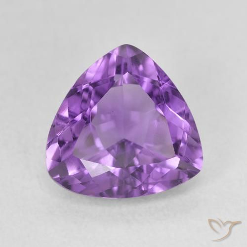 2.85ct Natürlicher Mittelviolett Amethyst, Trillion, VVS-VS