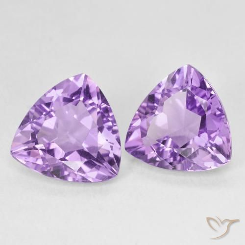 5.61 ct natürliche Tiefes Irisviolett Amethyst-Edelsteine, Trillion, VS