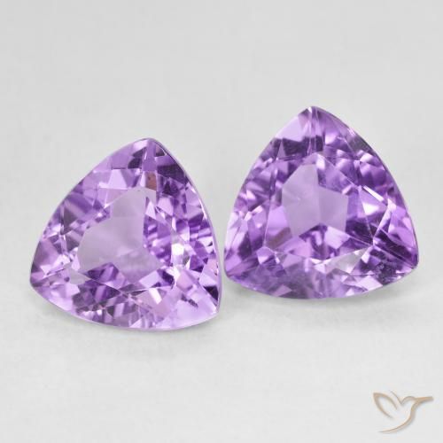 5.84 ct natürliche Mittelviolett Amethyst-Edelsteine, Trillion, VS