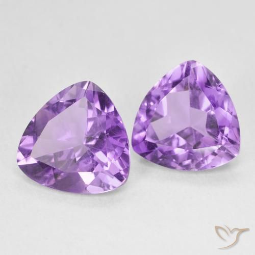 5.54 ct natürliche Mittelviolett Amethyst-Edelsteine, Trillion, VS