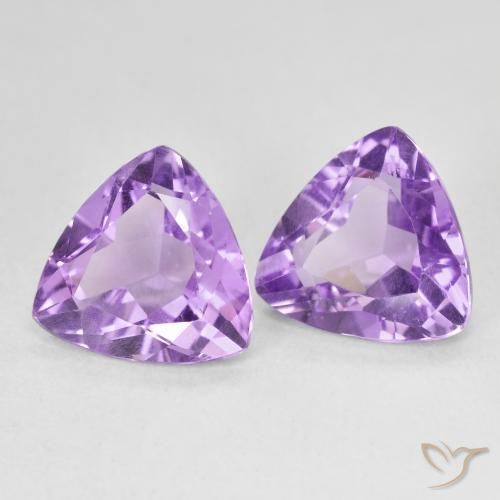 5.51 ct natürliche Mittelviolett Amethyst-Edelsteine, Trillion, VS