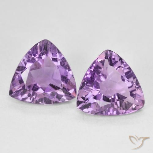 5.56ctw Natürlicher Rosaig-violett Amethyst, Trillion, VS