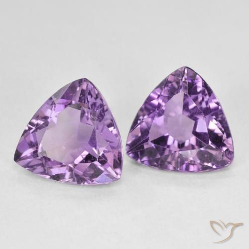 5.56 ct natürliche Rosaig-violett Amethyst-Edelsteine, Trillion, VS