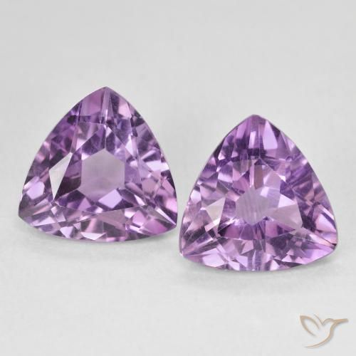 5.72ctw Natürlicher Hell-Mittelviolett Amethyst, Trillion, VS